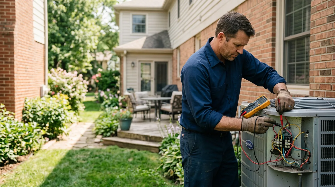 HVAC technician working near Hauppauge, NY